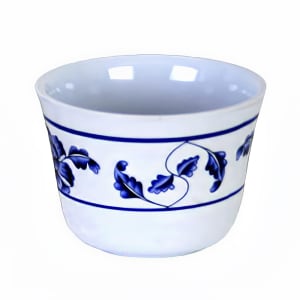 438-9152TB 5 oz Melamine Tea Cup, White/Blue