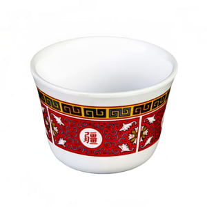438-9152TR 5 oz Melamine Tea Cup, Red/White