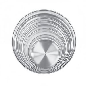 438-ALPTWR008 8" Round Wide Rim Pizza Tray, Aluminum
