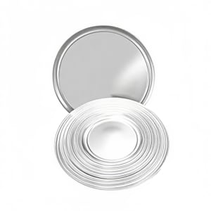 438-ALPTWR010 10" Round Wide Rim Pizza Tray, Aluminum