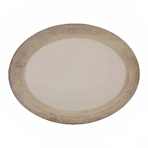 438-DM212J 12" x 9" Oval Jazz Platter - Melamine, Beige