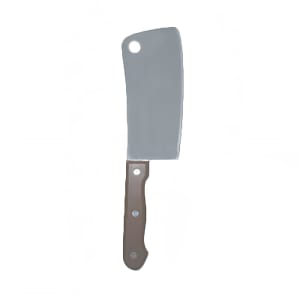 438-OW189 6" Asian Cleaver w/ Wood Handle, Stainless Steel