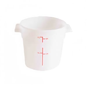 438-PLRFT301PP 1 qt Round Food Storage Container - Polypropylene, White