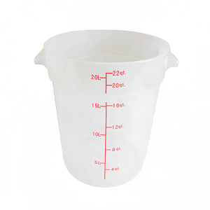 438-PLRFT322TL 22 qt Round Food Storage Container - Polypropylene, Translucent