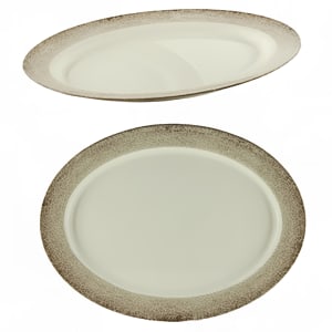 438-SD2121J 21" x 15" Oval Jazz Platter - Melamine, Beige