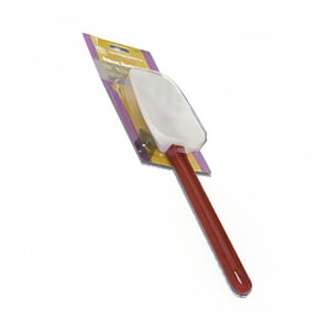 438-PLSP014SHR 14" Scraper Spoon w/ Red Plastic Handle - Silicon, White