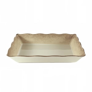 438-SD3314J Melamine Serving Tray - 13 3/4" x 9 1/2", Beige