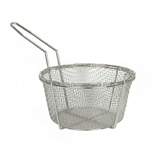 438-SLFB002 Fryer Basket w/ Uncoated Handle & Front Hook, 9 1/2"D x 4 1/2"H
