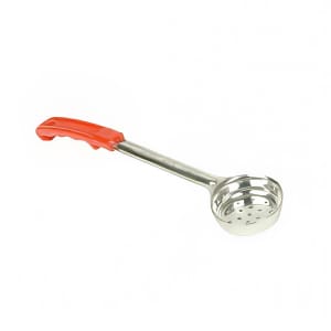 438-SLLD102PA 2 oz Perforated Portion Spoon w/ Stainless Bowl, Red