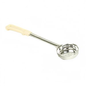 438-SLLD103PA 3 oz Perforated Portion Spoon w/ Stainless Bowl, Ivory
