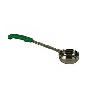 438-SLLD004A 4 oz Solid Portion Spoon w/ Stainless Bowl, Green