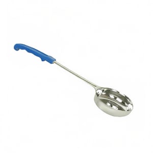 438-SLLD108PA 8 oz Perforated Portion Spoon w/ Stainless Bowl, Blue