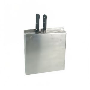 438-SLKR012 Knife Rack w/ 9 Knife Capacity - Wall Mount or Countertop, Stainless