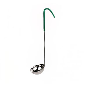 438-SLOL205 4 oz SLOL Series Serving Ladle - Stainless Steel, Green Vinyl Handle