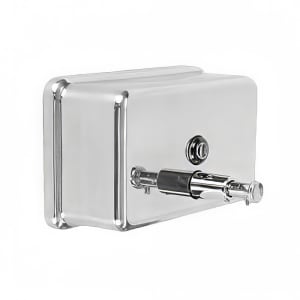 438-SLSD040H 40 oz Horizontal Wall Mount Hand Soap Dispenser, Stainless Steel