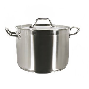 438-SLSPS100 100 qt Stainless Steel Stock Pot w/ Cover - Induction Ready