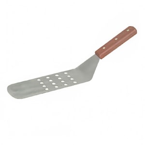 438-SLTWBT110 14 1/2" Perforated Turner w/ Wood Handle, Stainless Steel