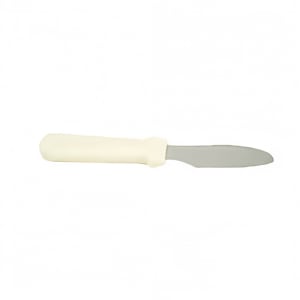 438-SLWS004P 9 1/2" Serrated Sandwich Spreader w/ White Plastic Handle, Stainless