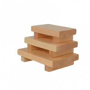 438-WSPW003 Sushi Plate - 10 1/2" x 7", Wood
