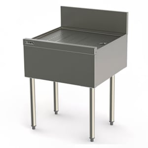 199-TSF12 24" Underbar Drainboard w/ Embossed Stainless Top, Legs, Stainless