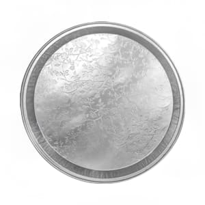 428-476139 12" Round Serving Tray - Aluminum, Silver