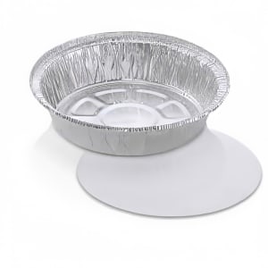 428-552447 JCO 7" Round Disposable Foil Pan w/ Board Lid