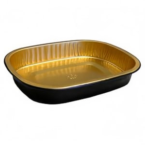 428-590739 Gourmet-To-Go Container - 9 3/4" x 7 3/4", Gold