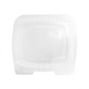 428-574043 Handi-Lock Hinged Lid Food Container - 6"L x 6"W, Plastic, Clear