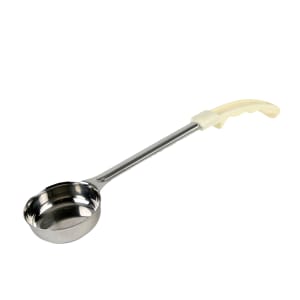 438-SLLD003A 3 oz Solid Portion Spoon w/ Stainless Bowl, Ivory