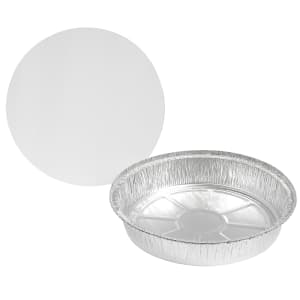 428-505117 Handi-Stax 7" Round Disposable Foil Pan w/ Board Lid