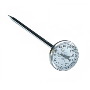 113-T220ABOXED 1" Dial Type Pocket Thermometer w/ 5" Stem, 0 to 220 Degrees F