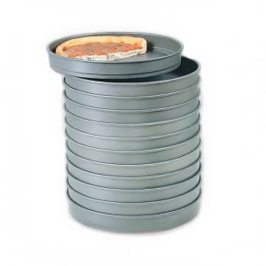 166-HC5008 8" Self Stacking Pizza Pan, 2" Deep, Hardcoat, Aluminum
