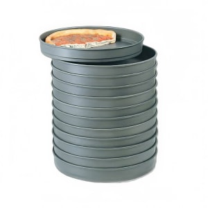 166-HC5010 10" Self Stacking Pizza Pan, 2" Deep, Hardcoat, Aluminum