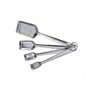 166-MSSS73 4 Piece Measuring Spoon Set, Square Shovel Style, Stainless