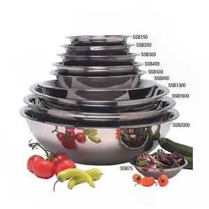 166-SSB400 10 1/2" Mixing Bowl w/ 4 qt Capacity, Stainless