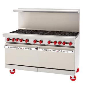 386-AR10NG 60" 10 Burner Gas Range w/ (2) Standard Ovens, Natural Gas