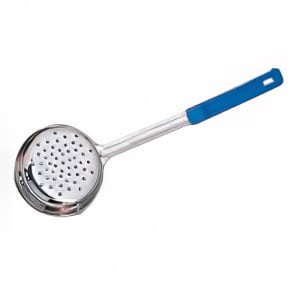 166-SPNP8 8 oz Ladle Style Perforated Bowl, 4 in, Grip Handle, Blue