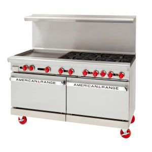 386-AR24G6BNG 60" 6 Burner Gas Range w/ Griddle & (2) Standard Ovens, Natural Gas