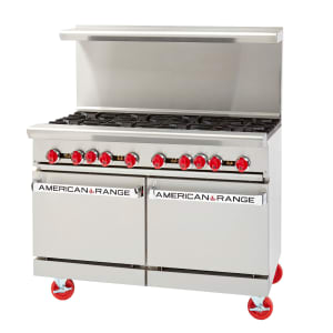 386-AR8NG 48" 8 Burner Gas Range w/ (2) Space Saver Ovens, Natural Gas