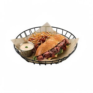 166-WIB120 12" Wire Basket, Black