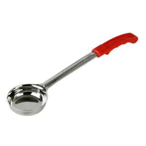438-SLLD002A 2 oz Solid Portion Spoon w/ Stainless Bowl, Red