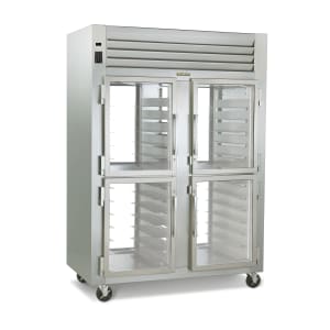 206-G21005P 52" Two Section Pass Thru Refrigerator, (8) Left Hinge Glass Doors, 115v