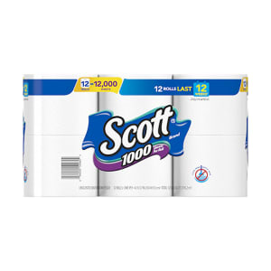 666-559949 Scott® 1 ply Toilet Paper Roll - 1000 Sheets/Roll