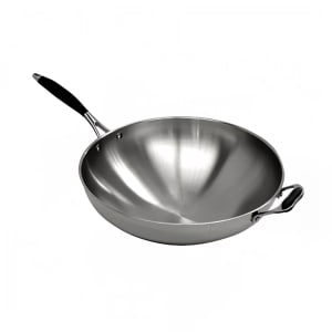 084-14WOKSS 14" Stainless Stir Fry Pan - Induction Ready