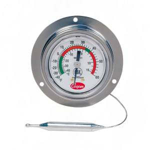 255-6812013 2" Panel Type Thermometer w/ Back Flange, -40 To 60 Degrees F
