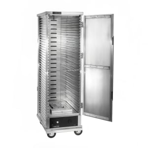 546-1301836D Full Height Non-Insulated Mobile Heated Cabinet w/ (34) Pan Capacity, 120v