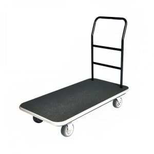 202-2100GY090GRY Hotel Luggage Cart Truck w/ Gray Carpet, Black