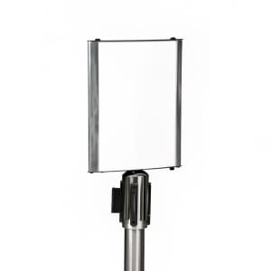 202-5547 Sign Holder For Crowd Control Stanchion, Aluminum Frame