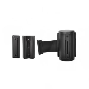 202-5515BKBLK Wall Mount Unit w/ 9 1/2 ft Black Belt, Black Stainless