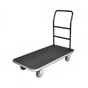 202-2100GY090BLK Utility Cart w/ Gray Bumper - 42" x 22" x 37", Black Carpet